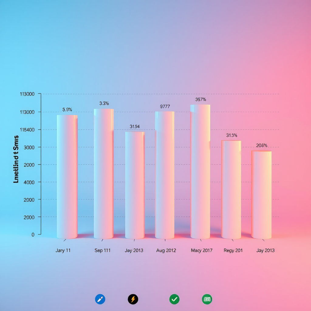 Balkendiagramm zeigt Kreditvergabe an KMU nach Branchen mit unterschiedlichen Höhen, professionelle Darstellung mit Achsenbeschriftungen und Legende in Unternehmensfarben