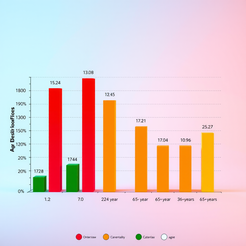 Balkendiagramm der Altersstruktur der deutschen Erwerbsbevölkerung: zeigt Verteilung von 15-24 Jahren bis 65+ Jahren mit Hervorhebung der alternden Babyboomer-Generation und schrumpfenden jüngeren Kohorten